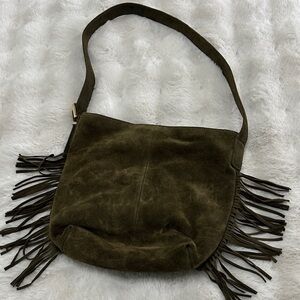 Haute Hippie Olive Fringed Shoulder Bag